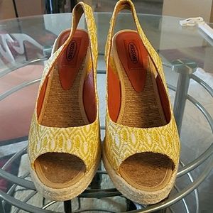 M Missoni fabric wedge shoe